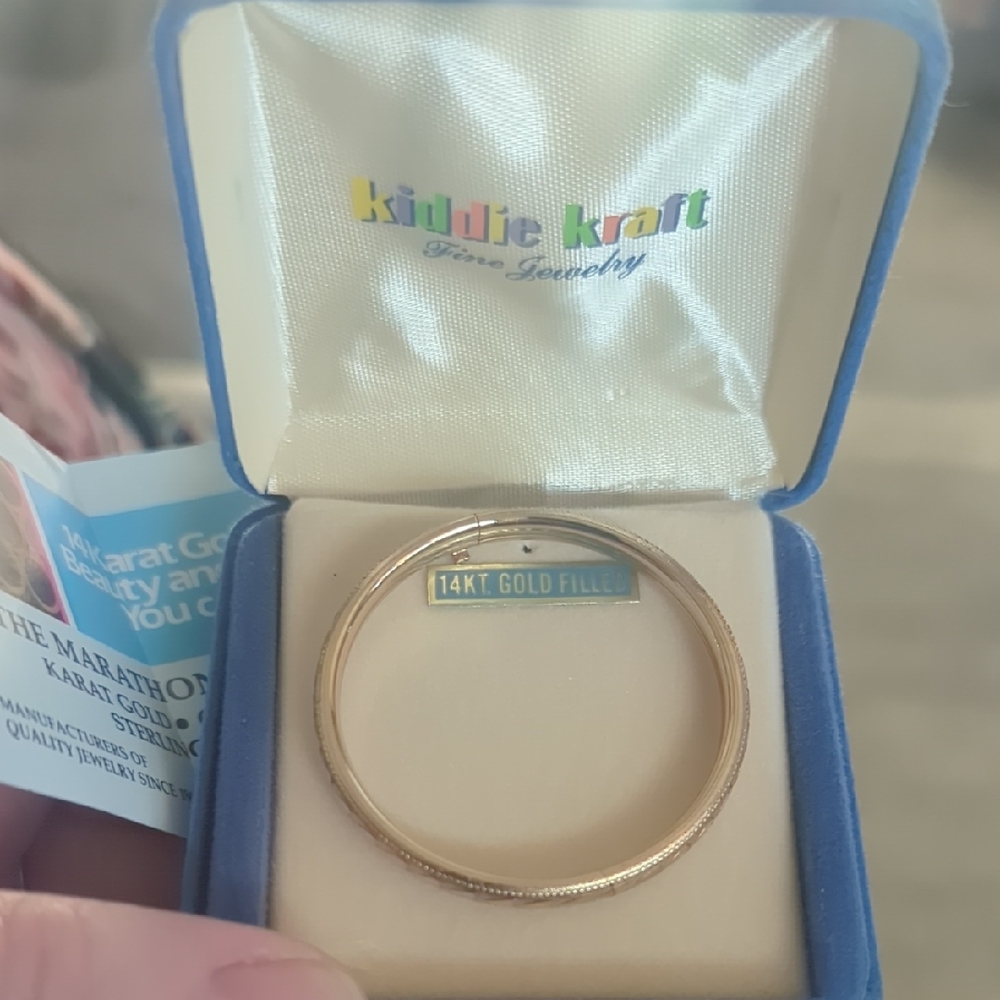 14KT Gold-Filled Kids Bangle Bracelet - Gold